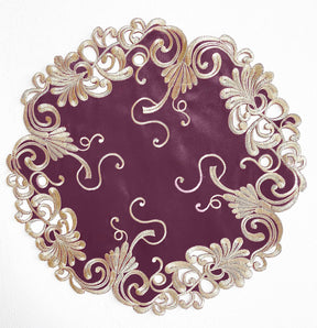 Set of four RIZ Opulent Weave 15-inch decorative placemats with intricate woven design for elegant table decor at dining and events.