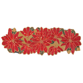 Beaded Table Runner - Christmas Red - Decozen