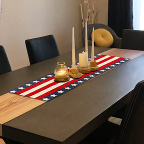 USA Flag Beaded Table Runner 13" x 54"
