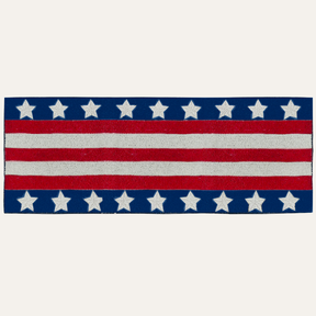 USA Flag Beaded Table Runner 13 x 35 - Decozen