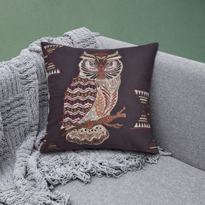 Owl Printed Design Throw Pillow Covers - Decozen