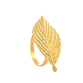 Golden Leaf – Napkin Rings in Gold Leaf Design, Elegant Decorative Dining Table Décor - Decozen