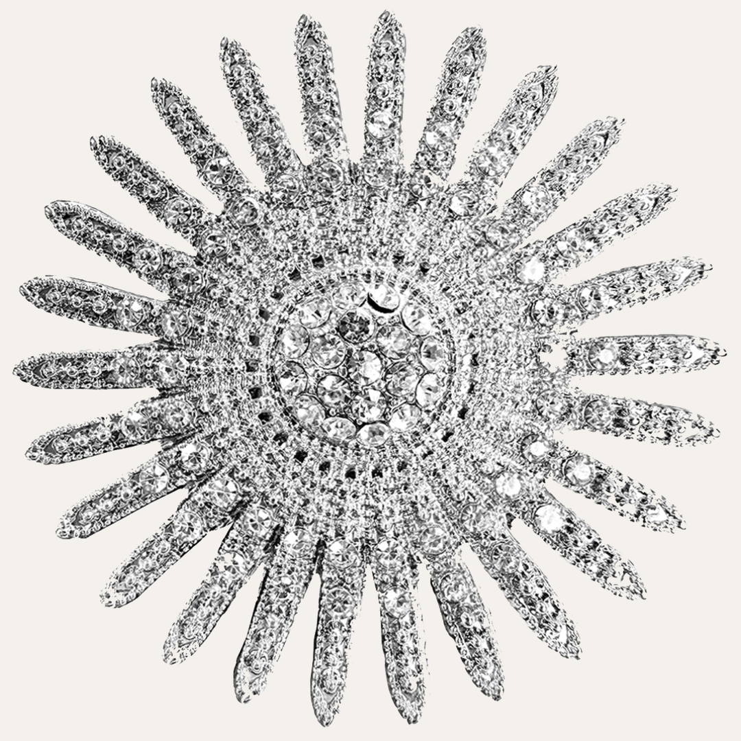 Silver Radiance – Napkin Rings in Silver Crystals Design, Elegant Decorative Dining Table Décor - Decozen