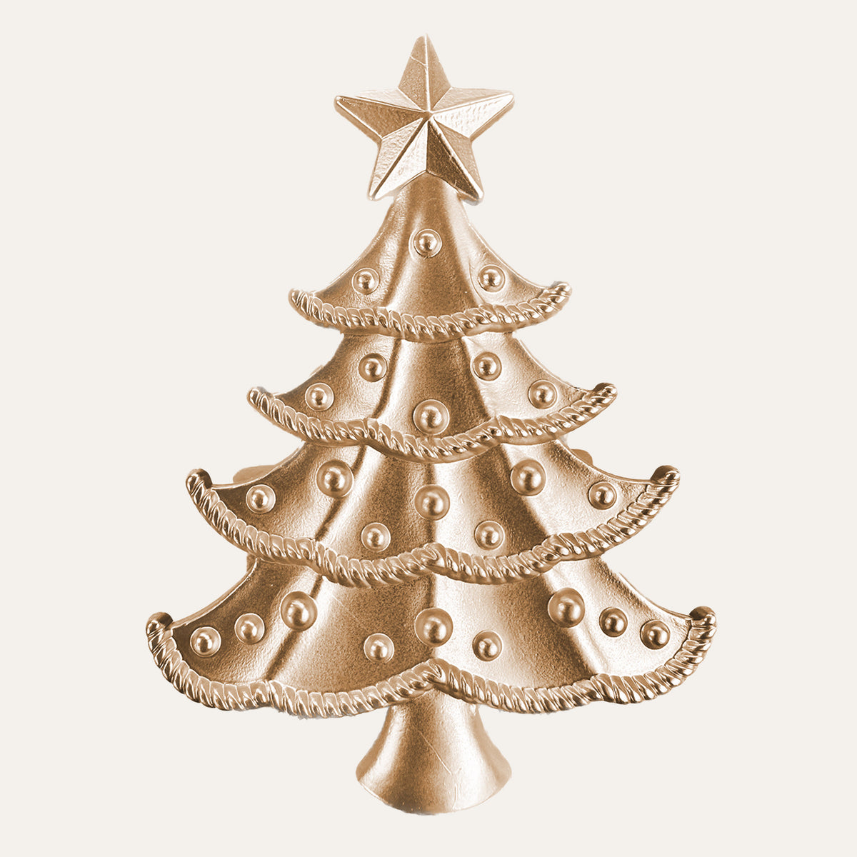Golden Noel – Napkin Rings in Gold Christmas Tree Design, Elegant Decorative Dining Table Décor - Decozen