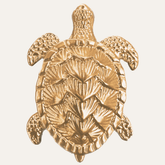 Set of four ZWZ-19-079 golden shell napkin rings with turtle design, elegant decorative pieces for dining table decor.
