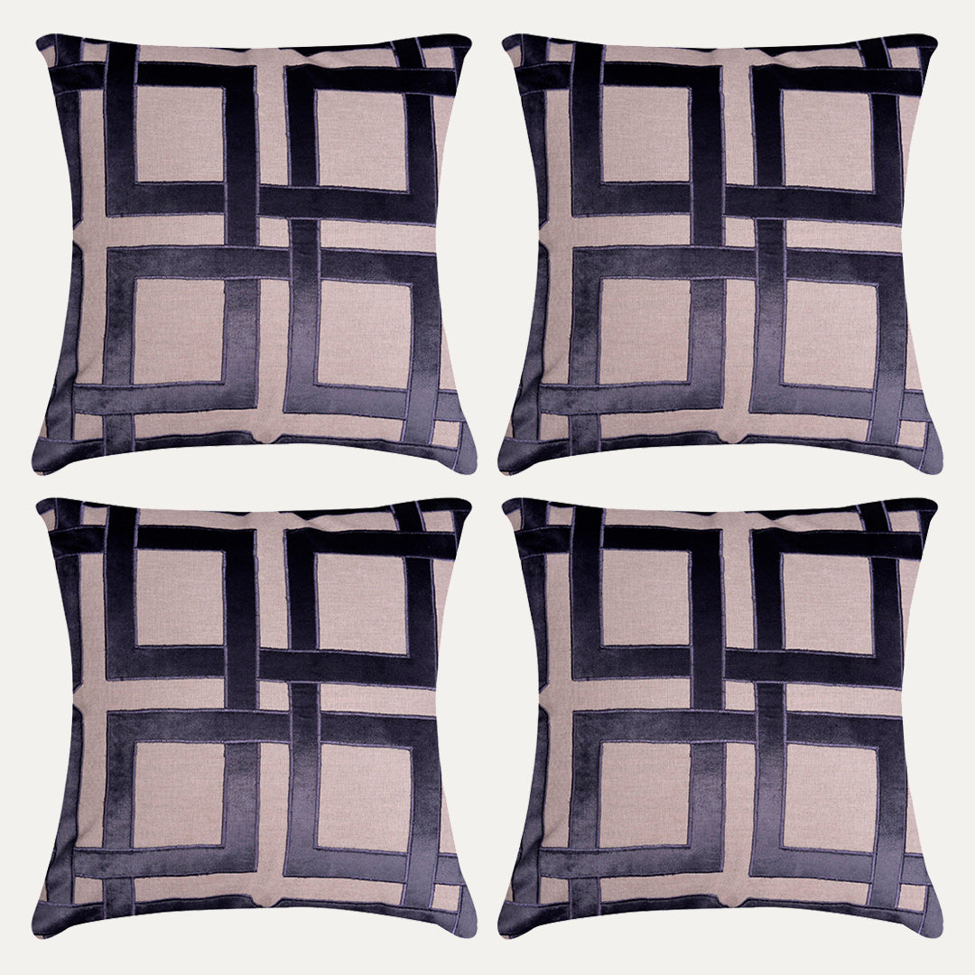 Beige and brown throw pillow cover, 20 x 20 inches, made by #020, showcasing soft fabric and stylish design for home decor.