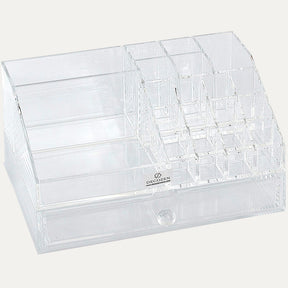 Clear Makeup Organizers - 19 Slots and 1 Drawer - Decozen