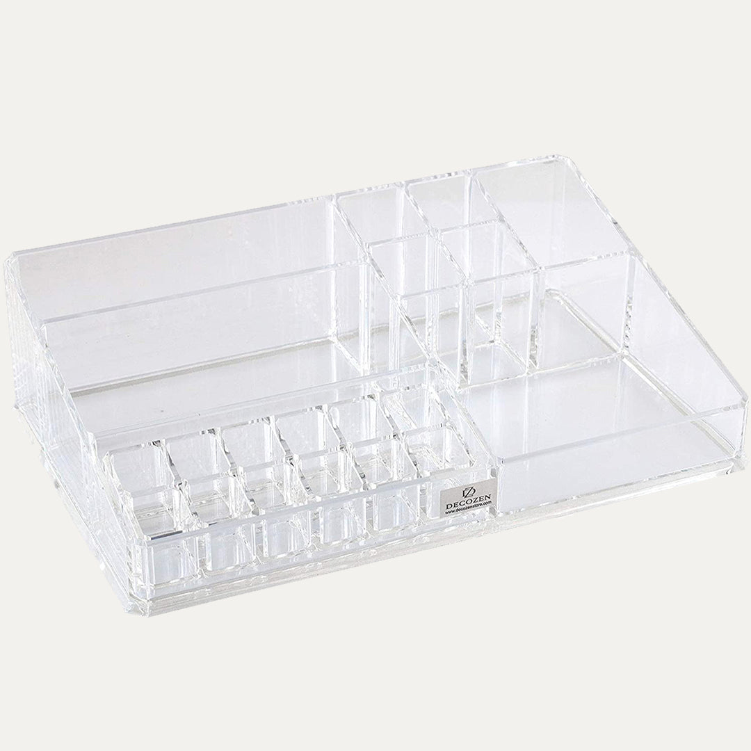 Clear Makeup and Jewelry Organizers - 21 Slots - Decozen