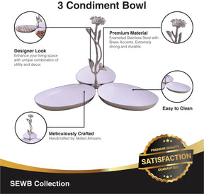 3 Bowl Condiment Server - Decozen