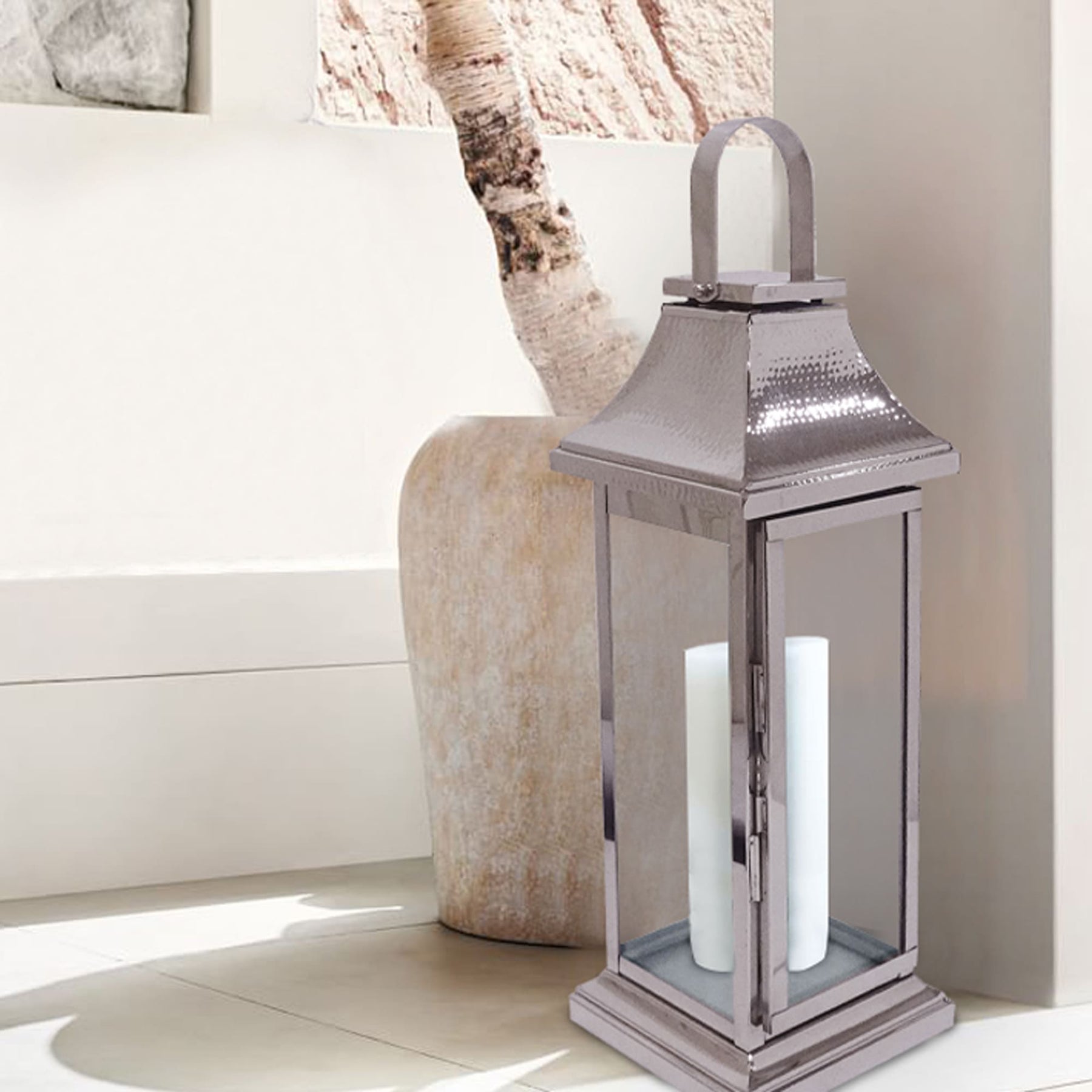 Silver online floor lanterns