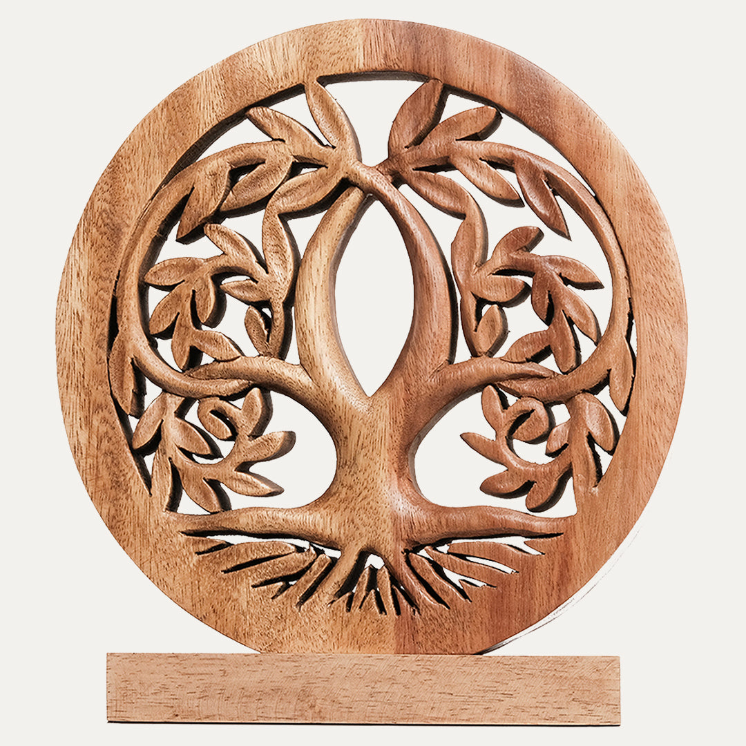 Tribune Tree of Life Wooden Sculpture - Medium - Decozen