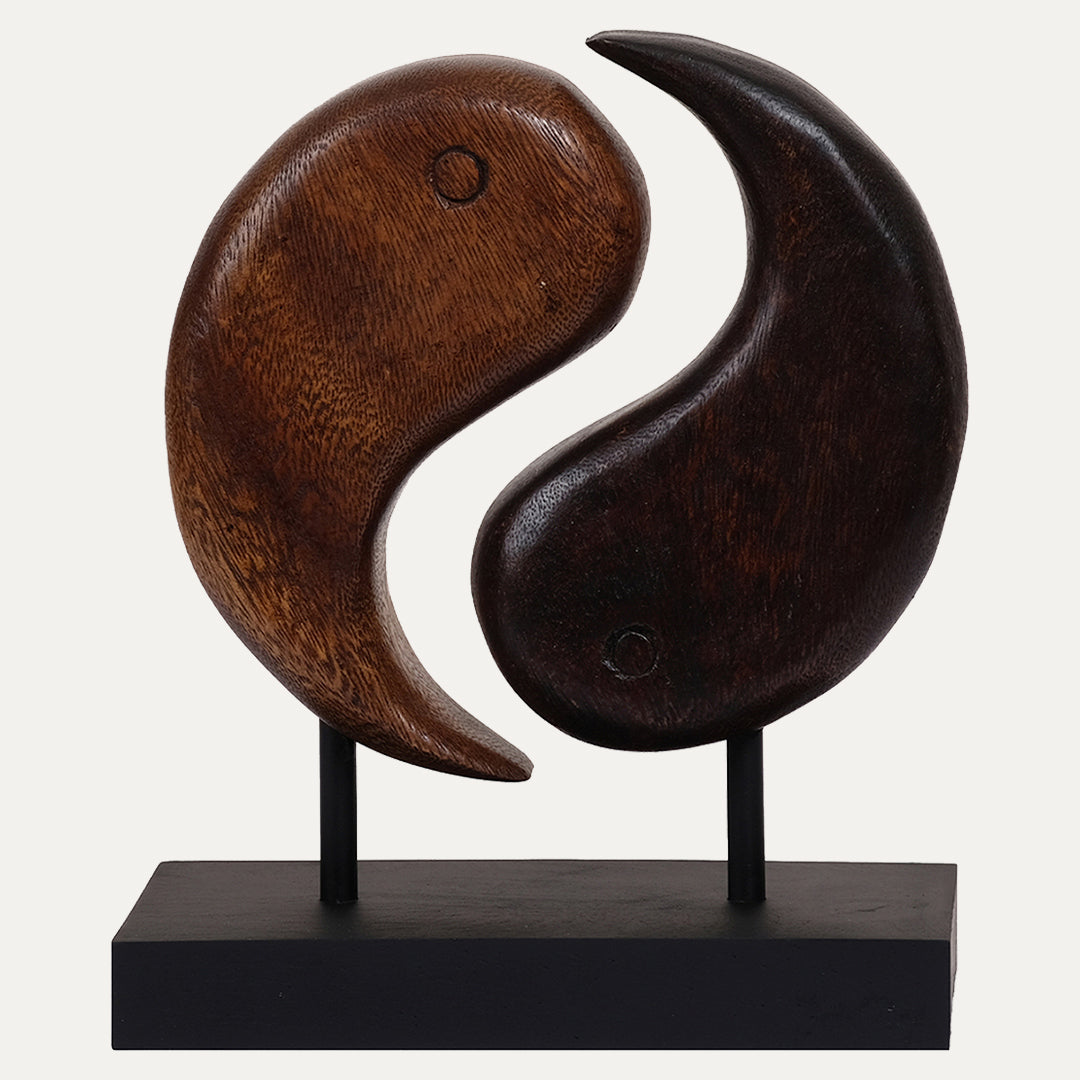 Yin Yang Handmade Wooden Sculpture - Decozen