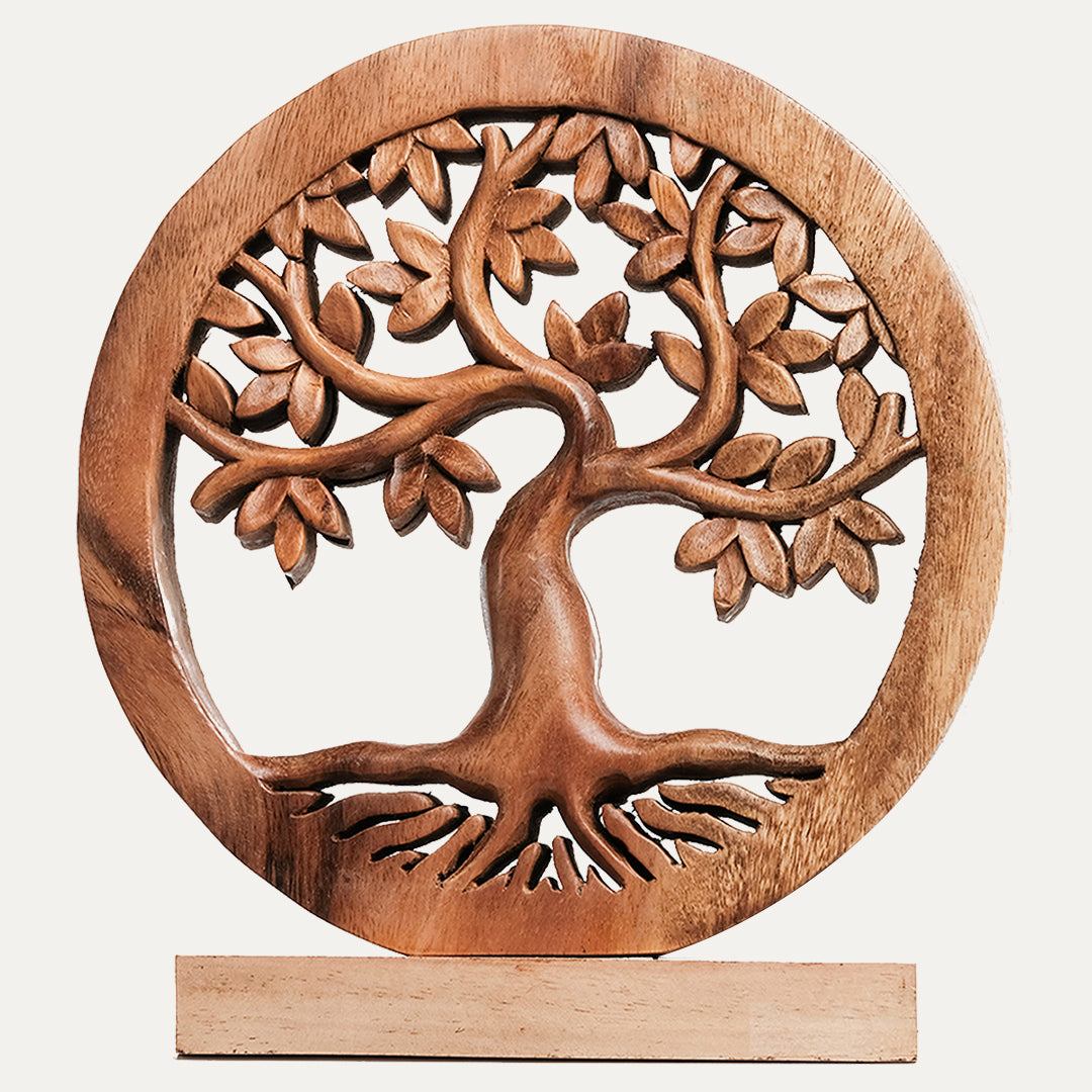 Libarid Tree of Life Wooden Sculpture - Medium - Decozen