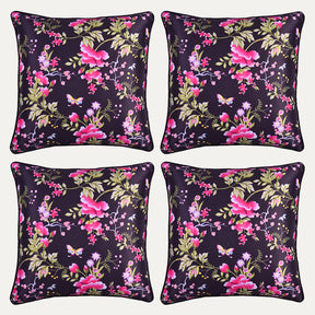 Floral Printed Throw Pillow Covers - 20 x 20 Inches - Decozen