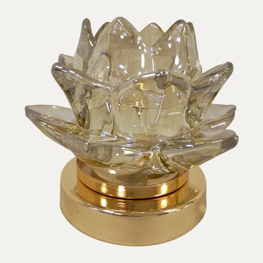 Floral Clear Glass Tea Light Candle Holder - Decozen
