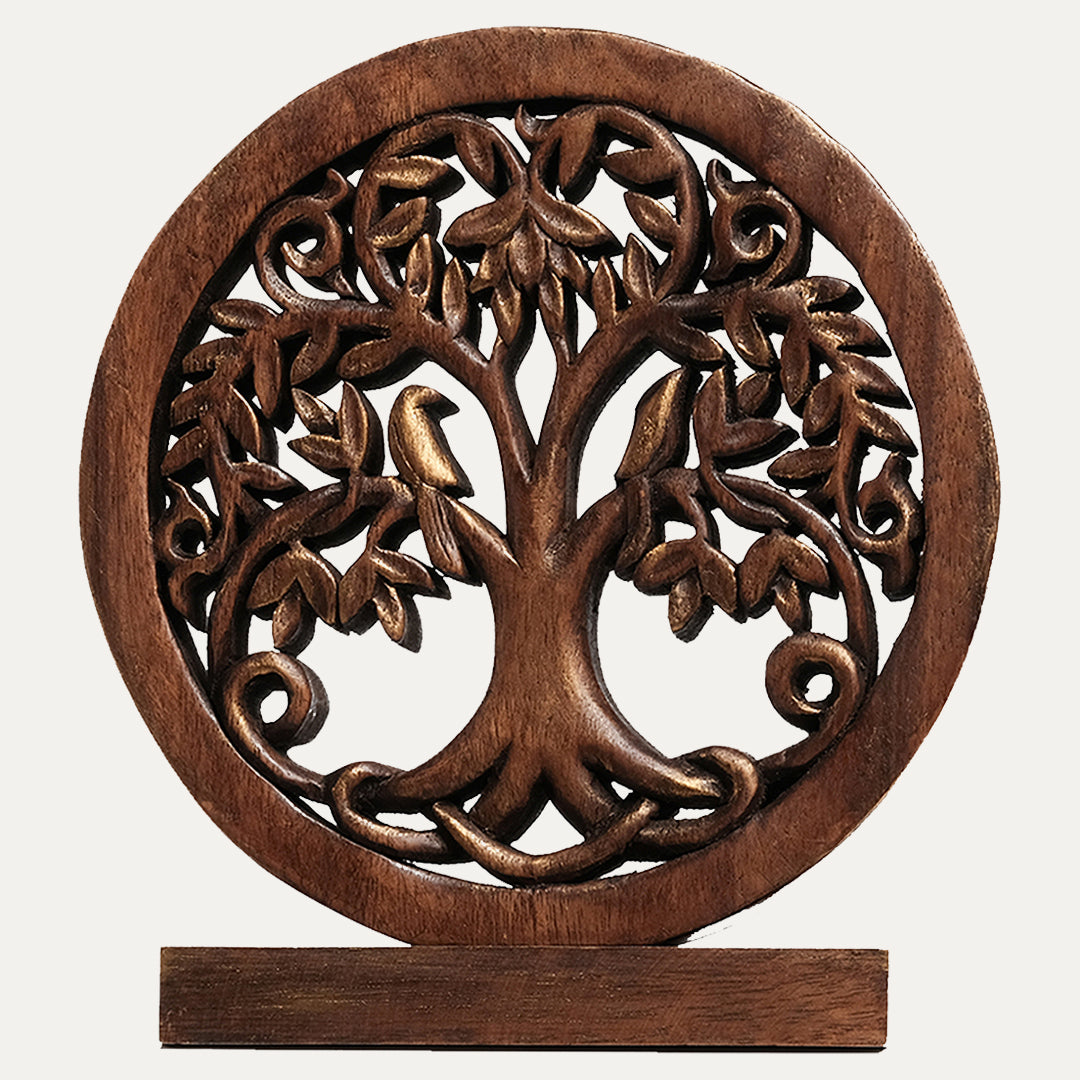 Mauk Tree of Life Wooden Sculpture - Large - Decozen