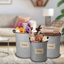 Laundry Hamper and Storage Bin - Set of 3 - Decozen