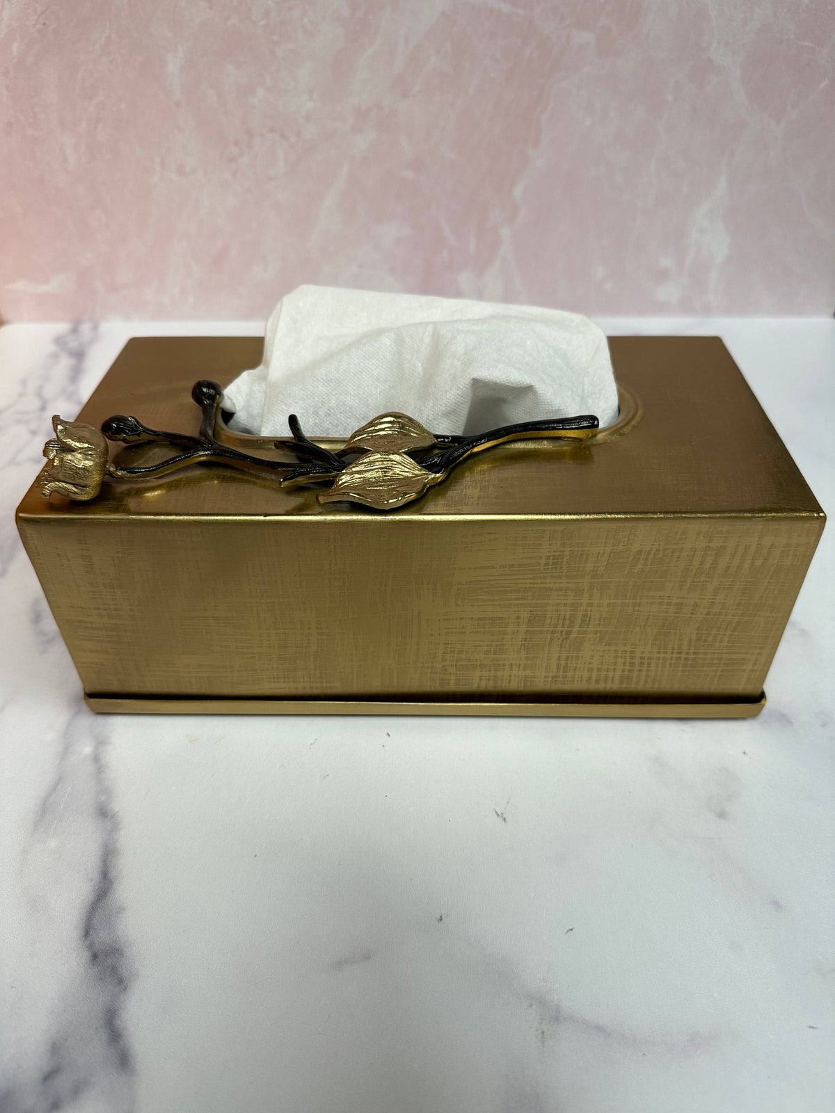 Etched Rectangular Tissue Box Cover - Decozen