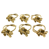 Napkin Rings in Gold Bee Design - Set of 6 - Decozen