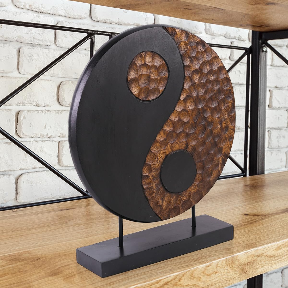 Yin Yang Handmade Wooden Sculpture