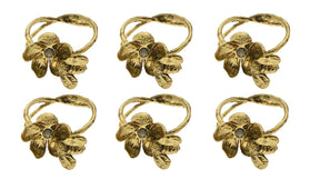 Napkin Rings in Gold Bee Design - Set of 6 - Decozen