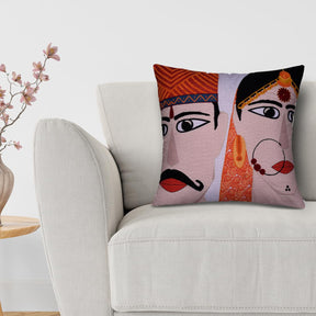 Man and Woman Printed Design Throw Pillow Covers - Decozen
