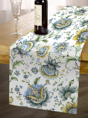 Printed Table Runner - Jaco Blue - Decozen
