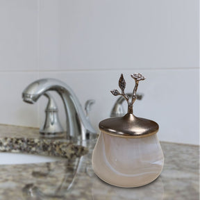 The Vintage Rose Collection - Cotton Ball Container - Decozen