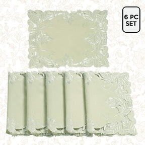 Light Green Table Placemats - Daulton Collection - Decozen