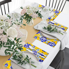 Floral Design Cork Backed Placemats - Decozen