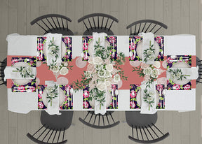 Floral Design Cork Backed Placemats - Decozen