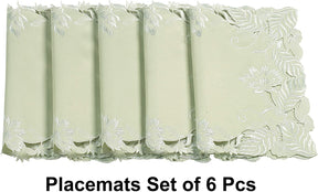 Placemats with European Embroidery - Set of 6 - Decozen