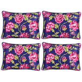 Floral Printed Throw Pillow Covers - Set of 4 - Decozen