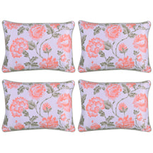 Floral Printed Throw Pillow Covers - Set of 4 - Decozen