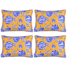 Floral Printed Throw Pillow Covers - Set of 4 - Decozen