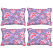 Floral Printed Throw Pillow Covers - Set of 4 - Decozen