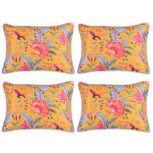 Floral Printed Throw Pillow Covers - Set of 4 - Decozen