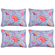 Floral Printed Throw Pillow Covers - Set of 4 - Decozen