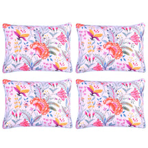 Floral Printed Throw Pillow Covers - Set of 4 - Decozen