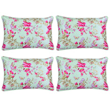 Floral Printed Throw Pillow Covers - Set of 4 - Decozen