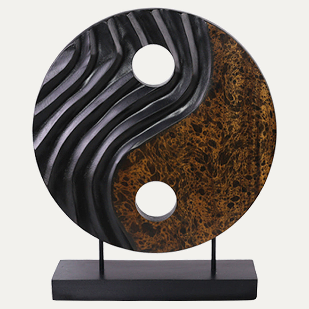 Yin Yang Handmade Wooden Sculpture - Decozen