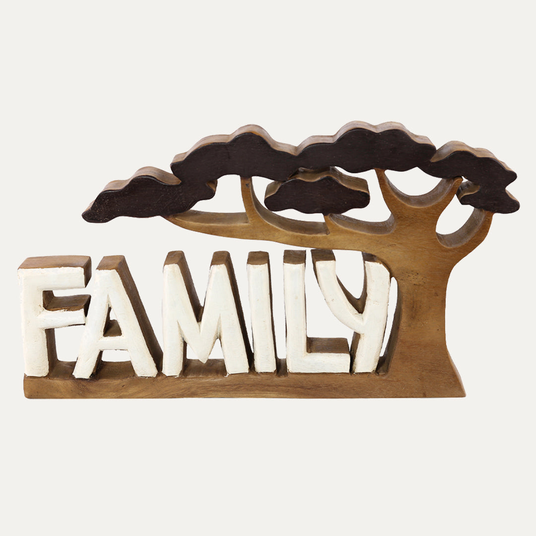 Family Handmade Wooden Sculpture - Decozen