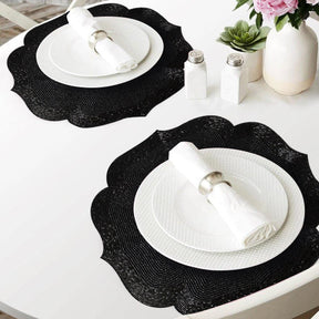 The Amaryllis Beaded Placemats - Set of 2
