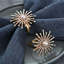 Napkin Rings in White Gold Design - Decozen