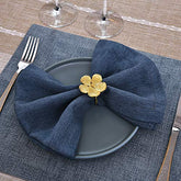 Napkin Rings in Gold Flower Design - Decozen