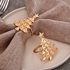 Napkin Rings in White Gold Design - Decozen