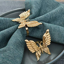 Napkin Rings in White Gold Design - Decozen