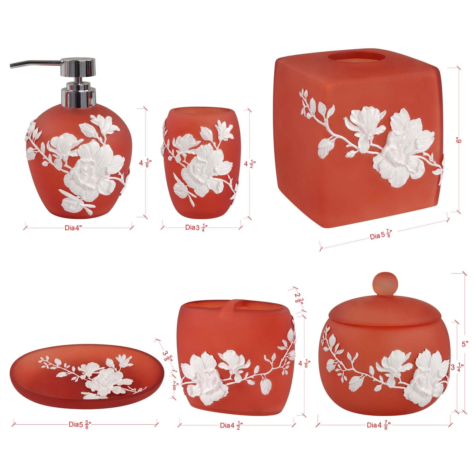 The Savannah Collection – Elegant Modern Bathroom Décor Accessories Set of 6 - Decozen
