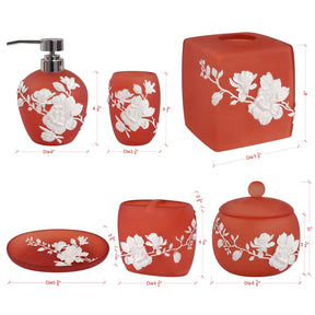 The Savannah Collection – Elegant Modern Bathroom Décor Accessories Set of 6 - Decozen
