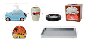 The Racer Collection – Elegant Modern Bathroom Décor Accessories Set of 6 - Decozen